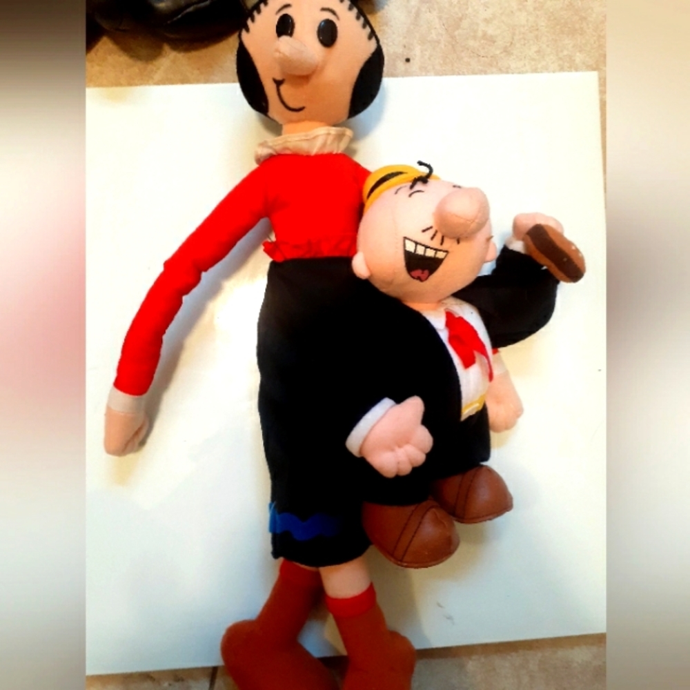 Vintage Olive Oil Stuffed Plush Popeyes Girlfriend ” and wimpy
